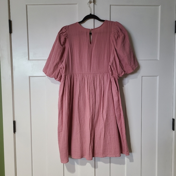 Mikarose Pink Dress w. Puffed sleeves NWOT - Picture 8 of 13
